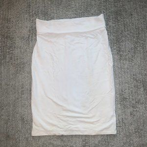 Tom's Ware Women's Casual Classic Pencil Skirt White Stretch 100% Cotton Sz XL